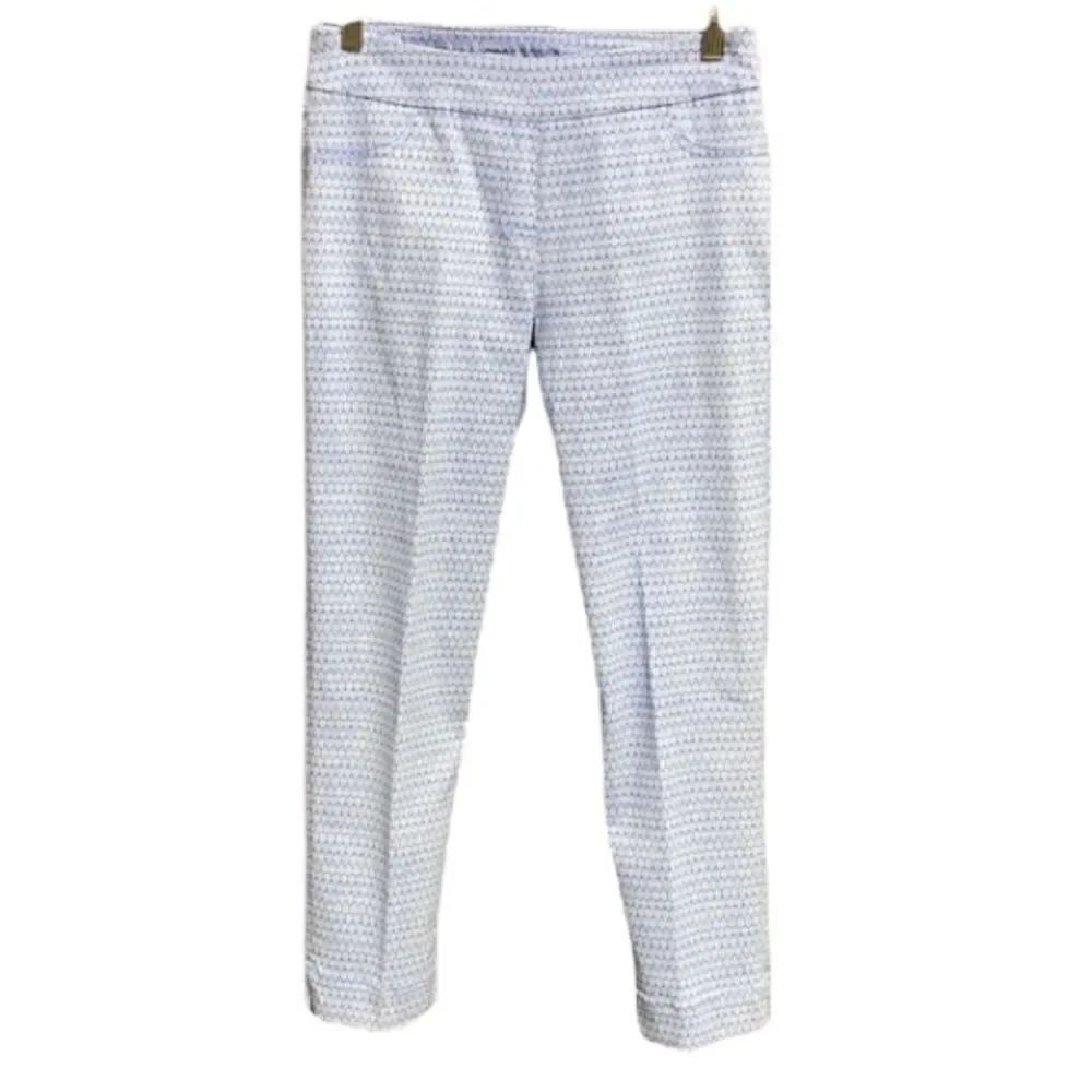 Slimsations by Multiples Blue Print Crop Pants